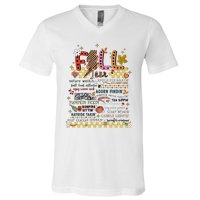 Autumn Fall Graphic V-Neck T-Shirt