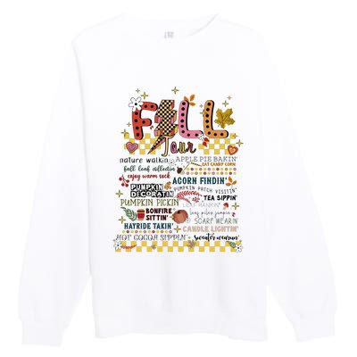 Autumn Fall Graphic Premium Crewneck Sweatshirt