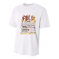 Autumn Fall Graphic Youth Performance Sprint T-Shirt