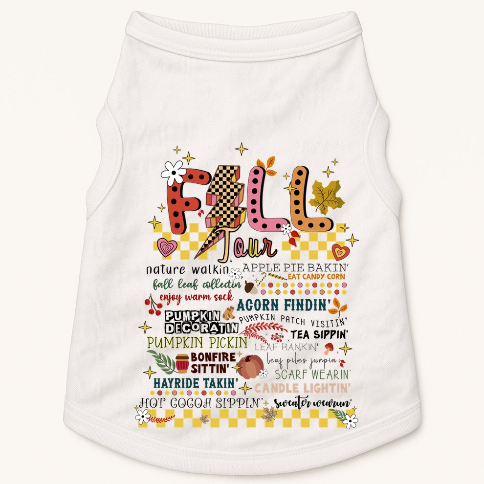 Autumn Fall Graphic Doggie Tank
