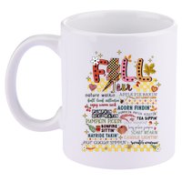 Autumn Fall Graphic 11oz C Handle Ceramic Mug