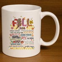 Autumn Fall Graphic 11oz C Handle Ceramic Mug