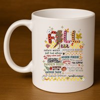 Autumn Fall Graphic 11oz C Handle Ceramic Mug