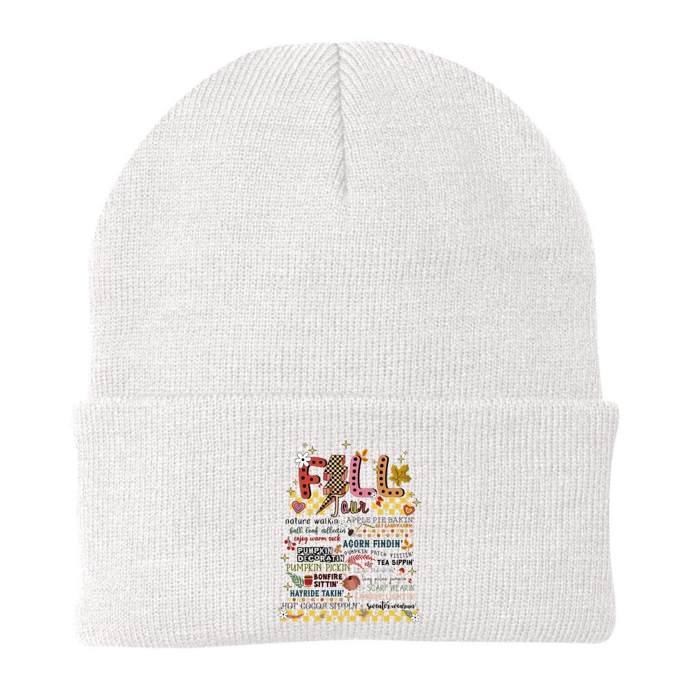 Autumn Fall Graphic Beanie