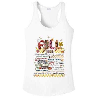 Autumn Fall Graphic Ladies PosiCharge Competitor Racerback Tank