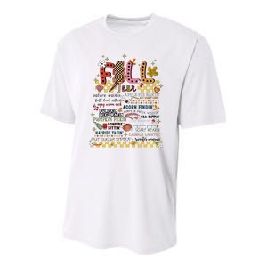 Autumn Fall Graphic Youth Performance Sprint T-Shirt