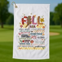 Autumn Fall Graphic Golf Towel