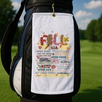 Autumn Fall Graphic Golf Towel