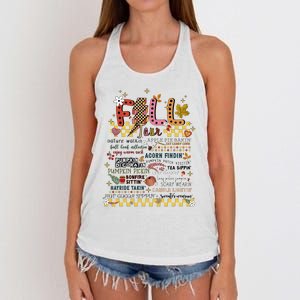 Autumn Fall Graphic Women's Knotted Racerback Tank