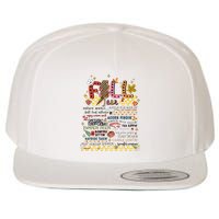 Autumn Fall Graphic Wool Snapback Cap