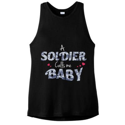 Army Friend Gift For Proud Army Wives And Friends Ladies PosiCharge Tri-Blend Wicking Tank