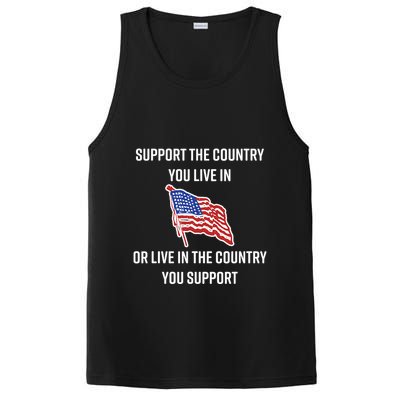 American Flag Gift Support The Country You Live In PosiCharge Competitor Tank