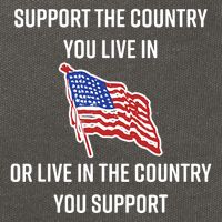 American Flag Gift Support The Country You Live In Cotton Canvas Backpack