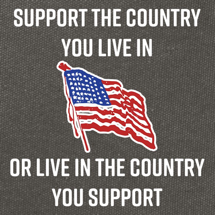 American Flag Gift Support The Country You Live In Cotton Canvas Backpack
