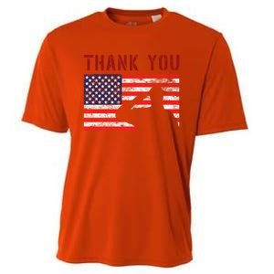 American Flag Great Gift Thank You Memorial Day Design Gift Cooling Performance Crew T-Shirt