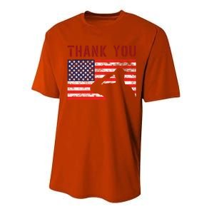 American Flag Great Gift Thank You Memorial Day Design Gift Performance Sprint T-Shirt