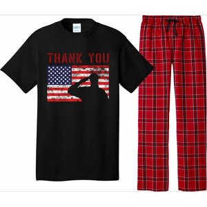 American Flag Great Gift Thank You Memorial Day Design Gift Pajama Set