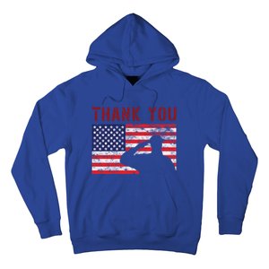 American Flag Great Gift Thank You Memorial Day Design Gift Hoodie