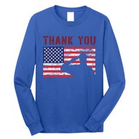 American Flag Great Gift Thank You Memorial Day Design Gift Long Sleeve Shirt