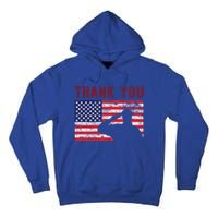 American Flag Great Gift Thank You Memorial Day Design Gift Tall Hoodie