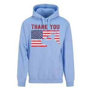 American Flag Great Gift Thank You Memorial Day Design Gift Unisex Surf Hoodie