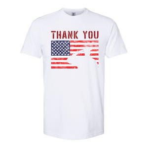 American Flag Great Gift Thank You Memorial Day Design Gift Softstyle CVC T-Shirt