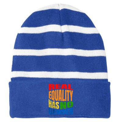 Awareness Funny Gift Striped Beanie with Solid Band