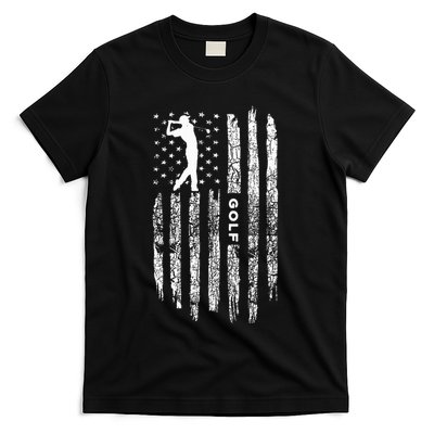 American Flag Golf Clothing Golfer Vintage Golf T-Shirt
