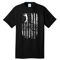 American Flag Golf Clothing Golfer Vintage Golf Tall T-Shirt