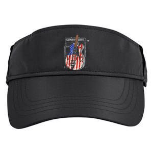 American Flag Guitar 4th Of July Guitarist Usa Country Music Adult Drive Performance Visor