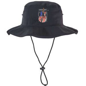 American Flag Guitar 4th Of July Guitarist Usa Country Music Legacy Cool Fit Booney Bucket Hat