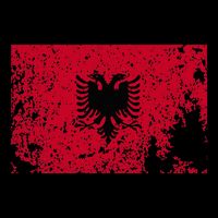 Albania Flag Grunge Albanian Flag Patriotic Drawstring Bag