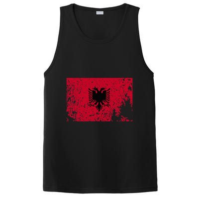 Albania Flag Grunge Albanian Flag Patriotic PosiCharge Competitor Tank