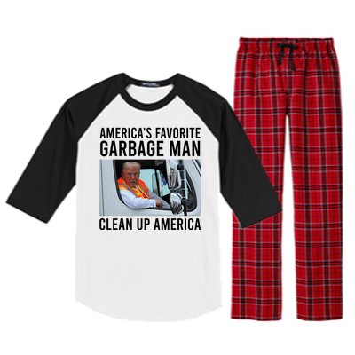 AmericaS Favorite Garbage Man Clean Up America Raglan Sleeve Pajama Set