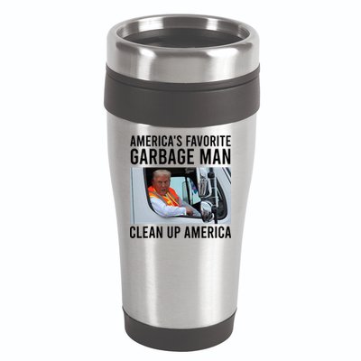 AmericaS Favorite Garbage Man Clean Up America 16oz Travel Tumbler