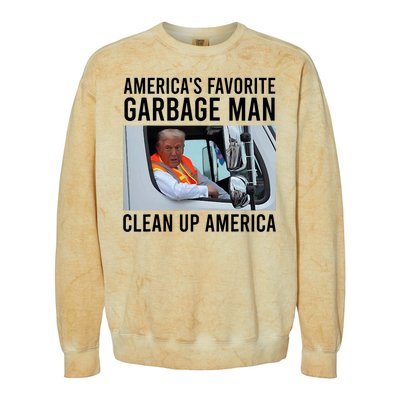 AmericaS Favorite Garbage Man Clean Up America Colorblast Crewneck Sweatshirt