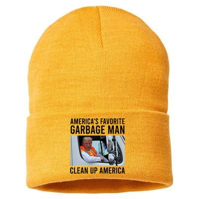 AmericaS Favorite Garbage Man Clean Up America Sustainable Knit Beanie