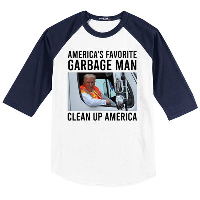 AmericaS Favorite Garbage Man Clean Up America Baseball Sleeve Shirt