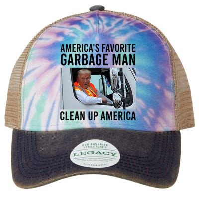 AmericaS Favorite Garbage Man Clean Up America Legacy Tie Dye Trucker Hat