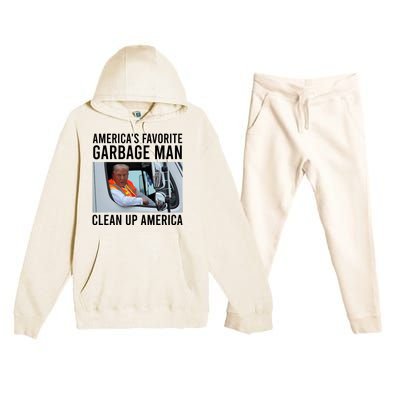 AmericaS Favorite Garbage Man Clean Up America Premium Hooded Sweatsuit Set