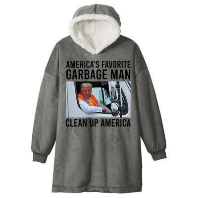 AmericaS Favorite Garbage Man Clean Up America Hooded Wearable Blanket