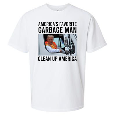 AmericaS Favorite Garbage Man Clean Up America Sueded Cloud Jersey T-Shirt