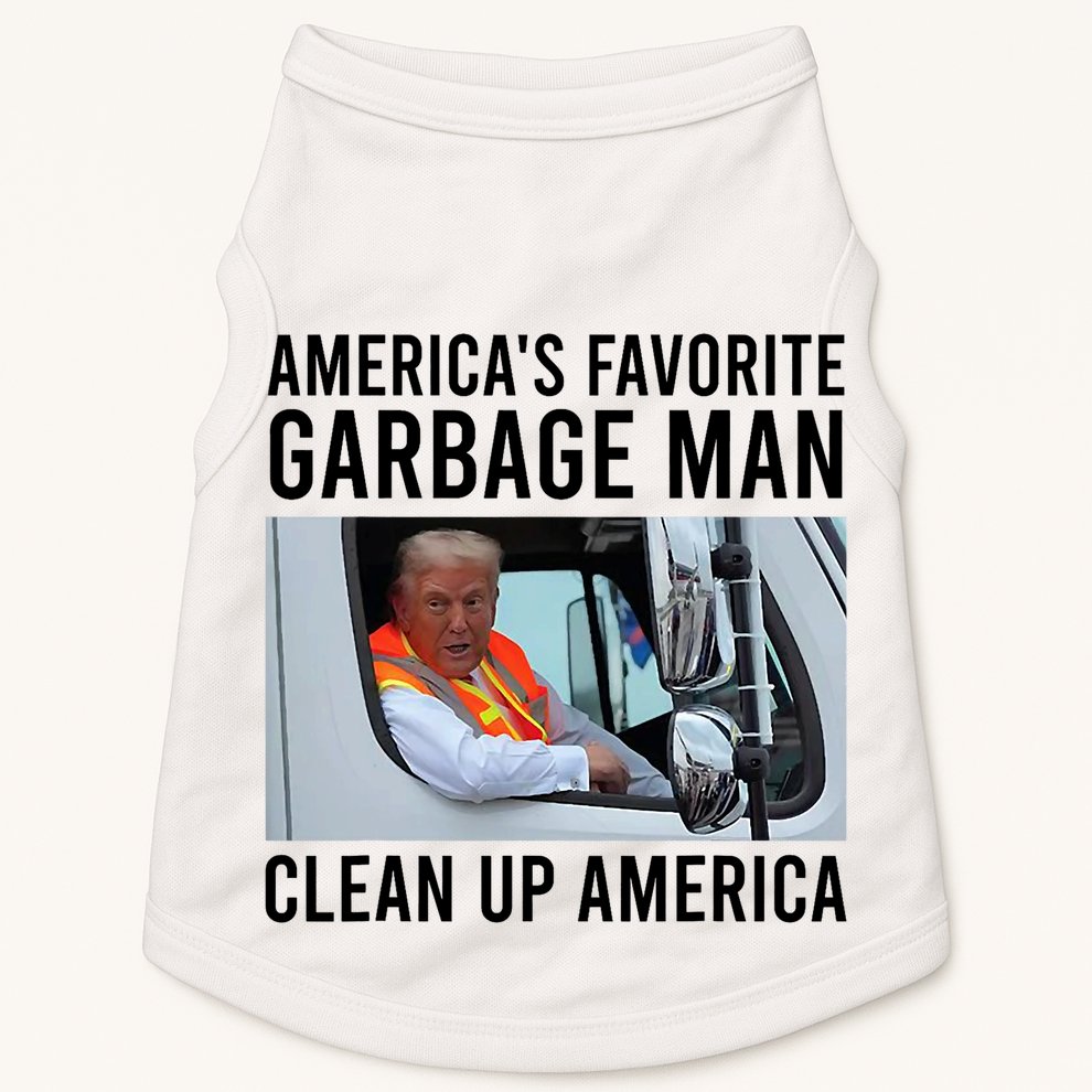 AmericaS Favorite Garbage Man Clean Up America Doggie Tank
