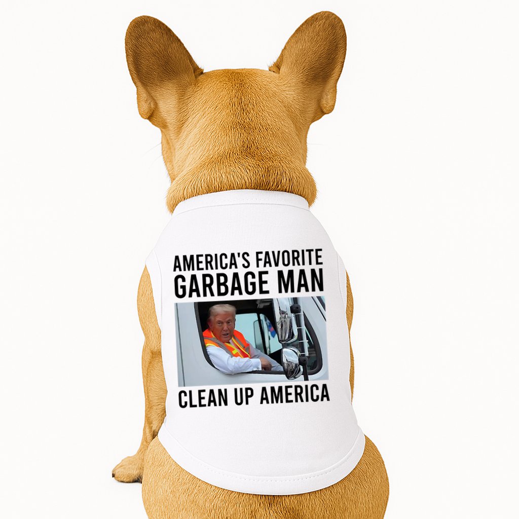 AmericaS Favorite Garbage Man Clean Up America Doggie Tank