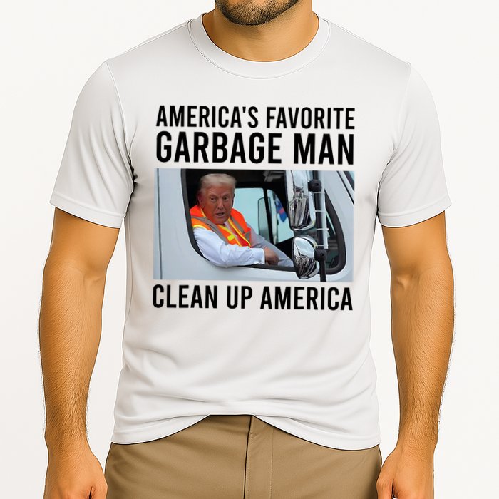 AmericaS Favorite Garbage Man Clean Up America Cooling Performance Crew T-Shirt