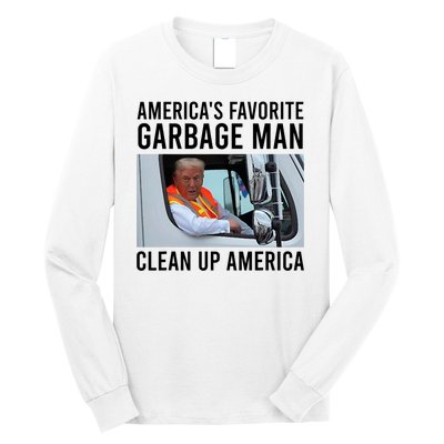 AmericaS Favorite Garbage Man Clean Up America Long Sleeve Shirt