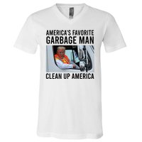 AmericaS Favorite Garbage Man Clean Up America V-Neck T-Shirt