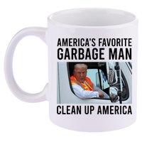 AmericaS Favorite Garbage Man Clean Up America 11oz C Handle Ceramic Mug
