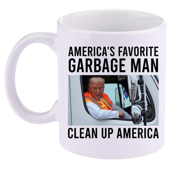 AmericaS Favorite Garbage Man Clean Up America 11oz C Handle Ceramic Mug