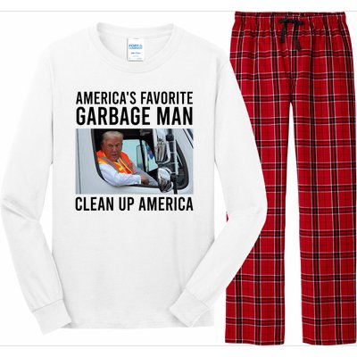 AmericaS Favorite Garbage Man Clean Up America Long Sleeve Pajama Set